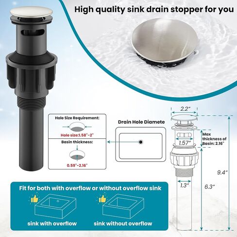 gotonovo 8 Inch Widespread Bathroom Faucet 3 Hole 2 Handles Bathroom Sink Faucet with Pop Up Drain and Supply Hoses Modern Lavatory Mixer Tap Lever Handle, Brushed Nickel in Saudi Arabia