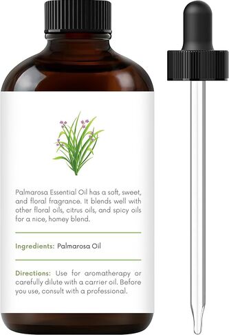 Handcraft Blends Palmarosa Essential Oil - Huge 4 Fl Oz - 100% Pure and Natural - Premium Grade with Glass Dropper in Kuwait