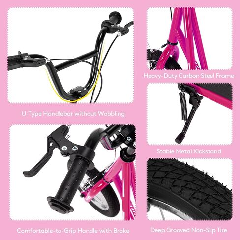 Goplus Youth Kick Scooter, Kids Kick Scooter W/ 12-Inch Air Filled Wheels, Carbon Steel Frame, Adjustable Handlebar, Front and Rear Dual Brakes, Ride On Toys for Adults Teens 8+ in Saudi Arabia