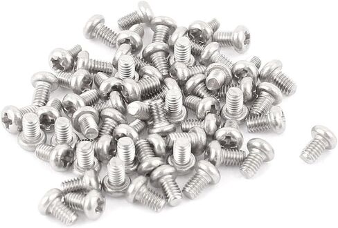 TOP-VIGOR 60 قطعة M2.5 × 8 مم براغي آلة ذات رأس متقاطع، براغي فيليبس مستديرة الرأس للآلات والأثاث والسيارات وإصلاح الدراجات النارية والمنتجات الإلكترونية وتجميع السفن والأعمال اليدوية in Saudi Arabia
