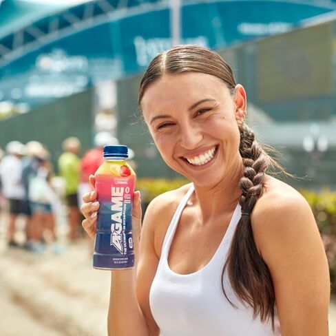 A-GAME Sports Drink, Dragon Fruit Plum, The Ultimate Hydration Sports Beverage for Athletes, 8 Essential Vitamins including B, C, & E plus Natural Sea Salt Electrolytes, All Natural Flavors & Sweeteners, Gluten Free, 16.9 Fl Oz (Pack of 12) in Saudi Arabia