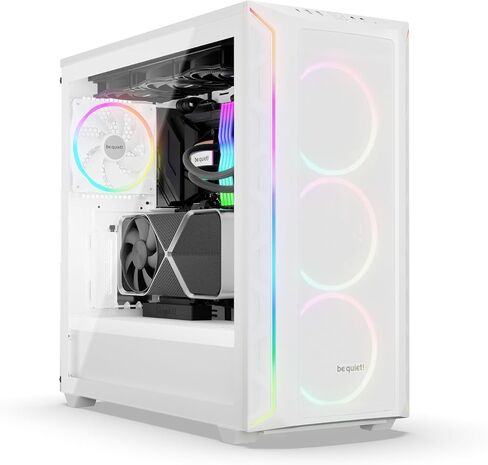 be quiet! Shadow Base 800 FX - ARGB - 4 Light Wings 140mm PWM Fans - Mid-Tower PC Gaming Case - 420mm radiators or E-ATX motherboards Support - Black - BGW63 in Saudi Arabia