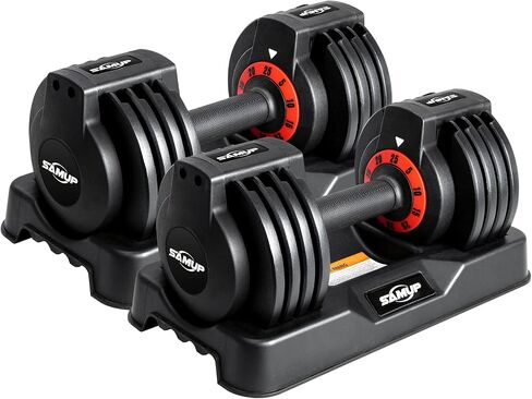 Adjustable Dumbbells Set -25/55Lb Pair Dumbbells Adjustable Weight, Adjustable Dumbbells set/single for Full Body Exercise & Fitness Home Gym in Saudi Arabia