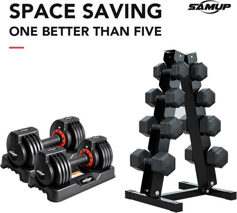 Adjustable Dumbbells Set -25/55Lb Pair Dumbbells Adjustable Weight, Adjustable Dumbbells set/single for Full Body Exercise & Fitness Home Gym in Saudi Arabia