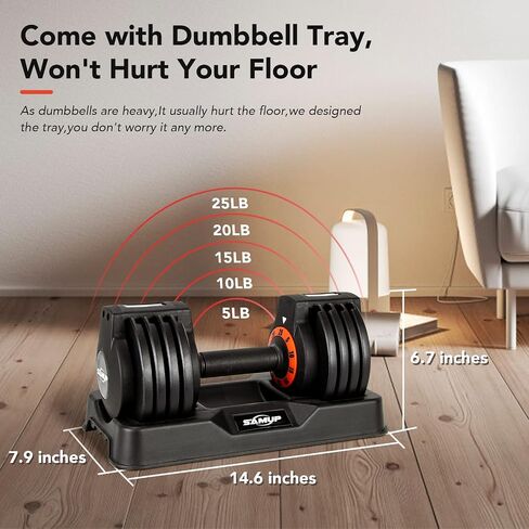 Adjustable Dumbbells Set -25/55Lb Pair Dumbbells Adjustable Weight, Adjustable Dumbbells set/single for Full Body Exercise & Fitness Home Gym in Saudi Arabia