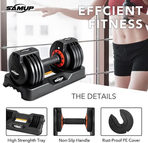 Adjustable Dumbbells Set -25/55Lb Pair Dumbbells Adjustable Weight, Adjustable Dumbbells set/single for Full Body Exercise & Fitness Home Gym in Saudi Arabia