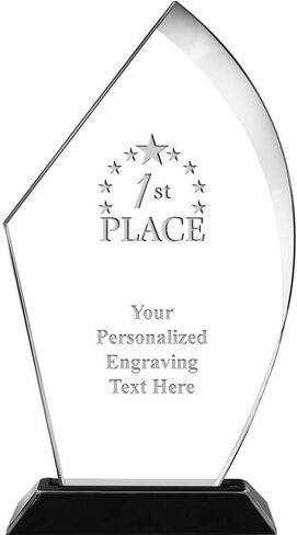Customizable Acrylic Trophy, 7" Engraved 1st Place Voyage Acrylic Award in Saudi Arabia