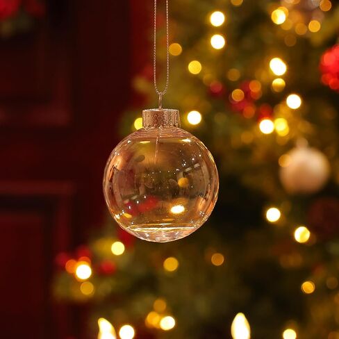 MOONET 25Pcs 2.64in Christmas Decoration Balls Shatterproof Colored Transparent Ball for Festival Wedding Home Party Decors Xmas Tree Hanging in Saudi Arabia