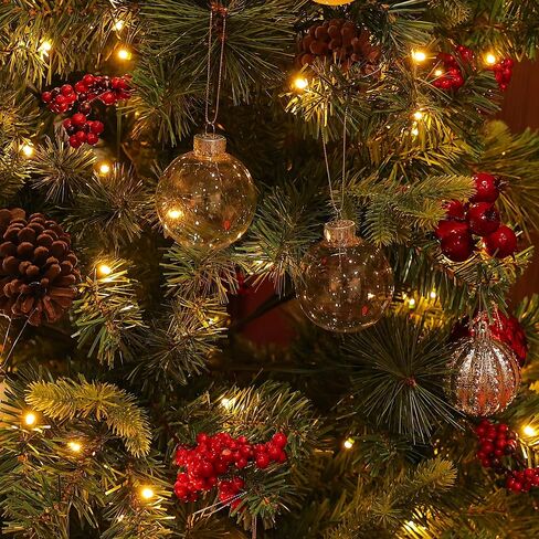 MOONET 25Pcs 2.64in Christmas Decoration Balls Shatterproof Colored Transparent Ball for Festival Wedding Home Party Decors Xmas Tree Hanging in Saudi Arabia