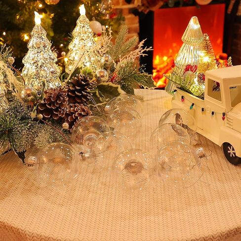 MOONET 25Pcs 2.64in Christmas Decoration Balls Shatterproof Colored Transparent Ball for Festival Wedding Home Party Decors Xmas Tree Hanging in Saudi Arabia