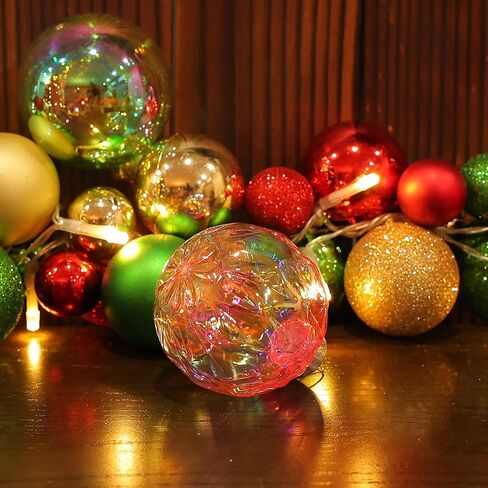 MOONET 25Pcs 2.64in Christmas Decoration Balls Shatterproof Colored Transparent Ball for Festival Wedding Home Party Decors Xmas Tree Hanging in Kuwait