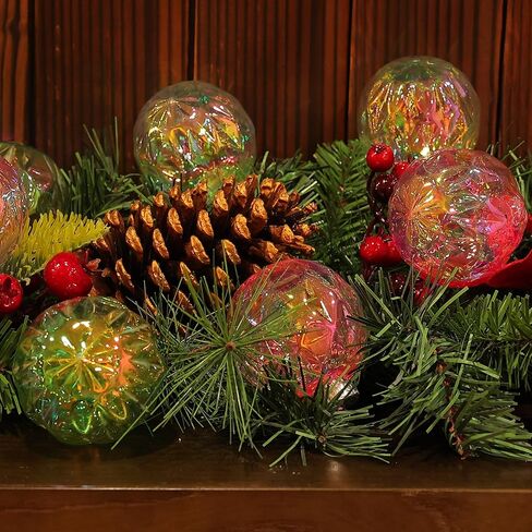 MOONET 25Pcs 2.64in Christmas Decoration Balls Shatterproof Colored Transparent Ball for Festival Wedding Home Party Decors Xmas Tree Hanging in Kuwait