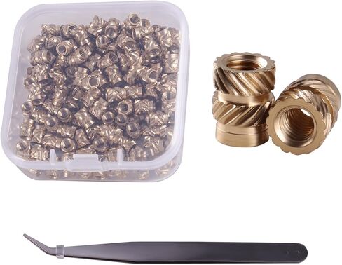 M3 Threaded Inserts 150 Pcs M3*5.7 * 4.6 mm Brass Heat Set Insert Metric Knurled Nuts for Plastic Parts and 3D Printing Components in Saudi Arabia