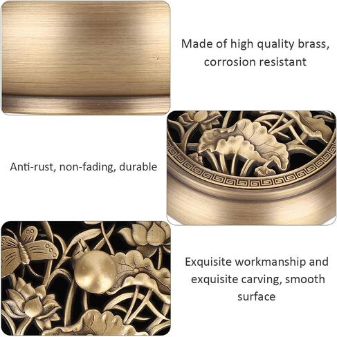 LIZEALUCKY Incense Holder Burner, Copper Backflow Incense Burner Vintage Incense Stick Cone Coil Holder with Fireproof Cotton Buddha Decorations for Frankincense Room Home Decor Yoga Spa Madiation in Saudi Arabia
