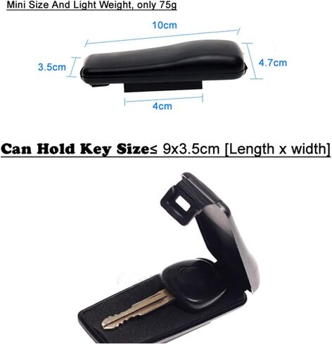 Ejoyous Magnetic Key Holder Under Car, Magnet Key Hider Safe Car Storage Box Emergency Key Boxes for Home Office Vehicle (Black) in Saudi Arabia