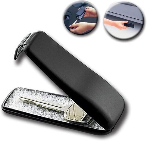 Ejoyous Magnetic Key Holder Under Car, Magnet Key Hider Safe Car Storage Box Emergency Key Boxes for Home Office Vehicle (Black) in Saudi Arabia