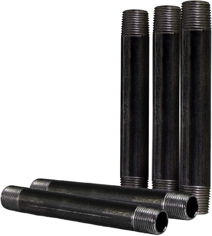Everflow Supplies NPBL3812-5 Black Nipple Pipe, 3/8" x 12", in Saudi Arabia