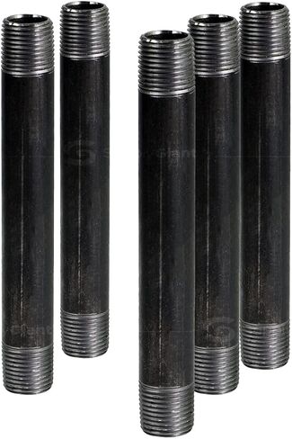 Everflow Supplies NPBL3812-5 Black Nipple Pipe, 3/8" x 12", in Saudi Arabia
