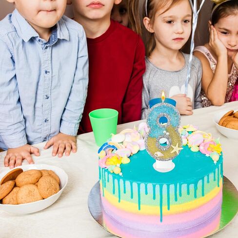 شموع كعكة عيد الميلاد، شموع كعكة أرقام نجم البحر على الشاطئ، زينة حفلات عيد ميلاد الشاطئ، أغطية كعكة عيد الميلاد (8) in Kuwait