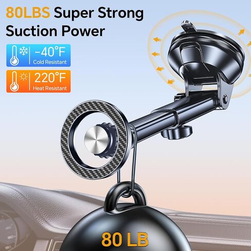 for iPhone MagSafe Car Mount【 Windshield + Vent + Dash 】Window Magnetic Phone Holder Car Magsafe Accessories【20 Magnets+ Suction Cup】for iPhone 15,14,13,12,Pro,Max/Plus/Mini MagSafe Phone mount Case in Saudi Arabia