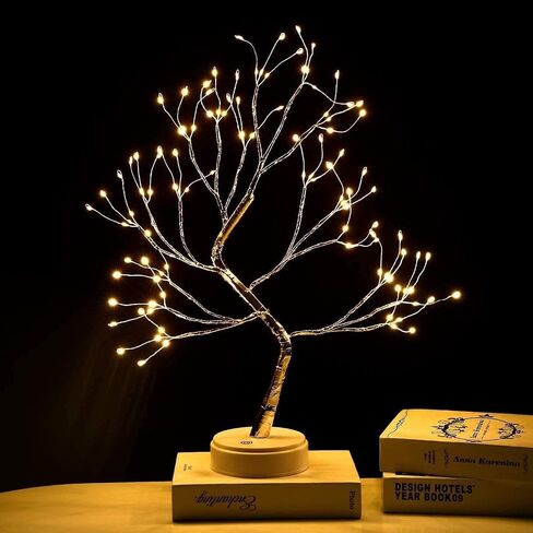 20" Tabletop Bonsai Tree Light, 108 LED Fairy Light Spirit Tree, Touch Sensor Switches, DIY Artificial Tree Lamp for Bedroom Desktop Christmas Room Decor 007 in Saudi Arabia