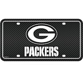 علامة معدنية من ألياف الكربون NFL من Rico Industries مقاس 8.5 بوصة × 11 بوصة - رائعة للشاحنة/السيارة/سيارات الدفع الرباعي