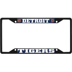Fan Mats 31305: Detroit Tigers Metal License Plate Frame Black Finish