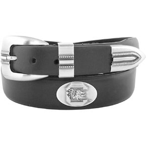 NCAA South Carolina Fighting Gamecocks Tip Leather Concho Belt