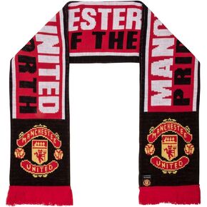 Manchester United FC Authentic EPL "Pride Of The North" Scarf,red,black,white,4.5 ft long
