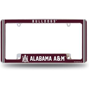 Rico Industries NCAA All Over Chrome Frame 12" x 6" Chrome All Over Automotive License Plate Frame for Car/Truck/SUV