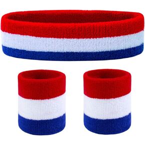 Favofit Headbands/Wristbands for Women Men Girls Boys for Gym Workout & Yoga, Super Comfy Sports Sweatbands for Football Baseball Basketball Soccer Boxing & Tennis