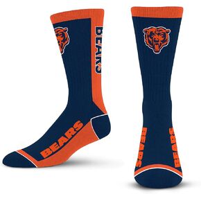 For Bare Feet MVP Crew Sock NFL Large