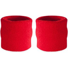 Suddora Wrist Sweatbands, Absorbent and Breathable Thick Cotton Bands for Working Out, Gymnastics, Basketball, Tennis, and Football, Multiuse Wristbands for Costumes and Cosplay