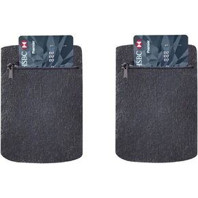 2 Pack Wrist Pouch for Men and Women, Wristband Pocket with Zipper for Running, Basketball, Tennis, Travel, Gym and Any Other Sports