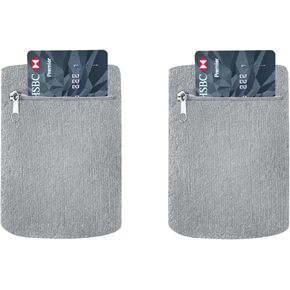 2 Pack Wrist Pouch for Men and Women, Wristband Pocket with Zipper for Running, Basketball, Tennis, Travel, Gym and Any Other Sports