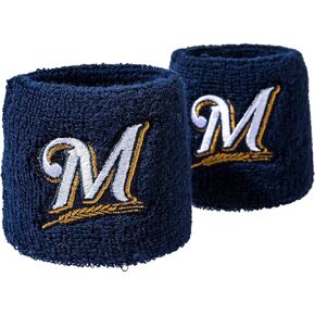 Franklin Sports MLB Team Licensed Baseball Wristbands - MLB Team Logo Sweat Wristbands - Great for Costumes + Uniforms - Pair
