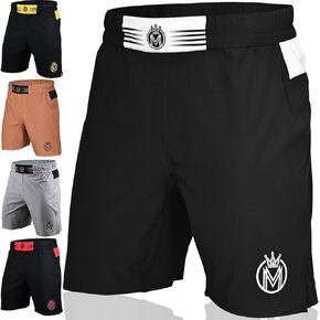MMA Shorts & BJJ Shorts Men, UFC Grappling Fight Shorts for Boxing, Kickboxing, Muay Thai 7" Cross Training Workout