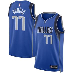 Luka Doncic Dallas Mavericks NBA Kids Youth 8-20 Blue Icon Edition Swingman Jersey in Saudi Arabia