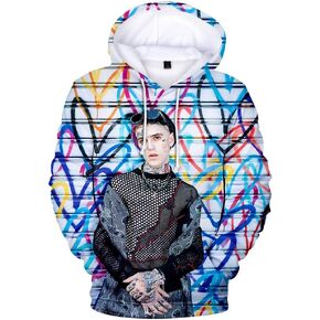 KPOP Rapper 3D Hoodie Love Printed Sport Hip Hop Sweatshirt Pocket Pullover Tops