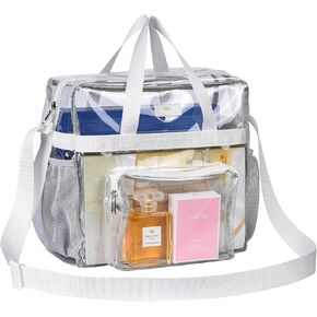 حقيبة غداء شفافة معتمدة من MAY TREE بمقاس 12×6×12، حقيبة غداء شفافة مع أشرطة معززة للعمل والسفر والأحداث الرياضية in Kuwait