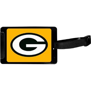 Siskiyou Sports Unisex NFL Green Bay Packers Luggage Tag, Black, 3.25"