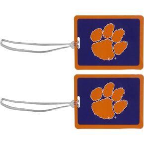 Siskiyou NCAA Clemson Tigers Vinyl Luggage Tag, 2pk, Orange, One Size