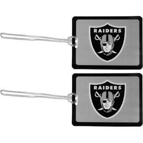 Siskiyou NFL Oakland Raiders Vinyl Luggage Tag, 2pk, Black, One Size