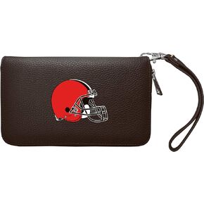Littlearth Women's NFL Soft Pebble Organizer Wallet - Zip Closure Wallet - Wristlet, 4" x 7.5" x 1" , Team Color