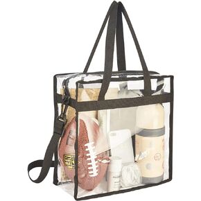 Clear Tote Bag Stadium Security Approved, See Through Clear Handbag Purse Bag for Work, Beach, Stadium