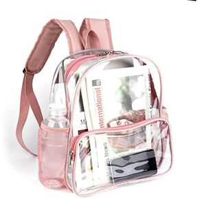 Clear Backpack for Stadium Events 12x6x12 Mini Clear Stadium Bag For Sporting Events Games Festival Concerts,Women Men