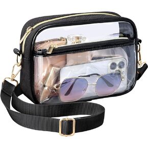 PACKISM Clear Purses for Women Stadium Clear Bag Stadium Approved Crossbody Concerts Bag for Game Day, Events, Sports