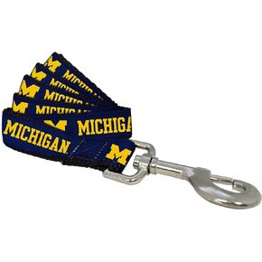 All Star Dogs NCAA Michigan Wolverines Collegiate Dog Leash, Large