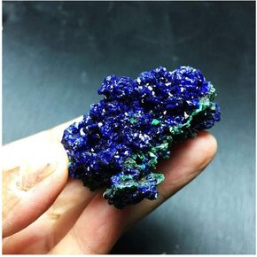 Wixine 1Pcs Natural Azurite Malachite Crystal Mineral Specimen Healing Stone 1-3cm
