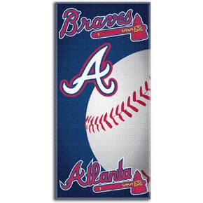 MLB Atlanta Braves Emblem Beach Towel, 28 x 58-Inch